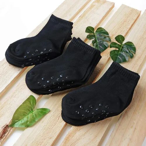 Vista 5 de Tenpluszero 12 pares de calcetines antideslizantes para niños pequeños con puños para bebés niños y niñas