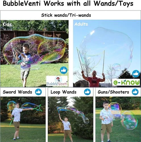 Vista 5 de Bubbleventi Mezcla de burbujas gigantes (hace 4 galones)