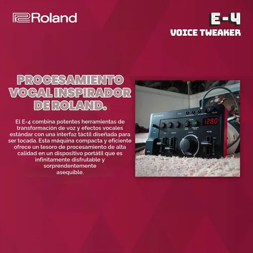 Vista 3 de Roland AIRA Compact E-4 VOICE TWEAKER Herramienta de interpretación vocal con potentes efectos de transformador de voz Vocoder Looper Armonía