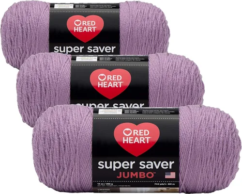 Vista 85 de Red Heart Super Saver Jumbo Ovillo de lana, Amatista