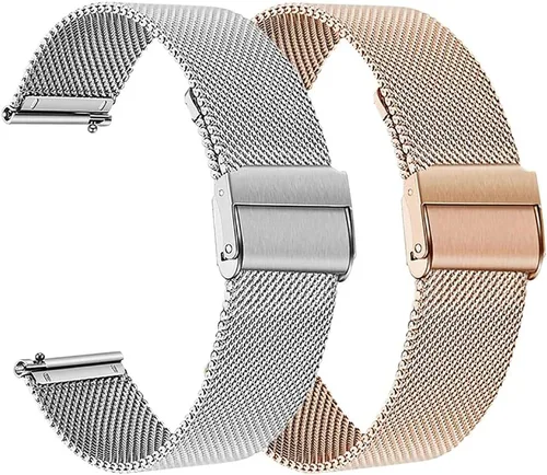 Vista 7 de FitTurn Correa de metal compatible con Motorola Moto Watch 120, correa de repuesto de acero inoxidable de liberación rápida para Motorola Moto Watch