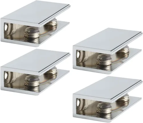 Vista 18 de Alise Soporte de ducha ajustable para estante de vidrio, soporte de abrazadera rectangular resistente para estantes de vidrio de 0.394-0.472 in