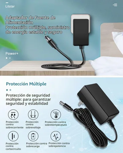 Vista 3 de Cargador de fuente de alimentación de adaptador de CA de 5V 2A [Fuente de alimentación conmutada regulada de 5 voltios 2 amperios] con 11 enchufes