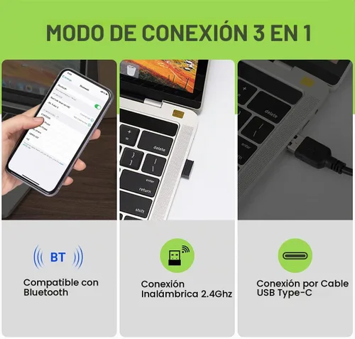 Vista 3 de Tera Escáner de código de barras inalámbrico con soporte: verde industrial 2D Pro Verde