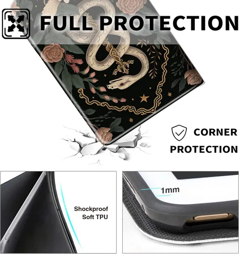 Vista 3 de Funda para tablet Kinlde Fire HD 10 (11ª generación 2021) Fire HD 10 Plus 2021, delgada, de piel sintética, con función atril, función atril