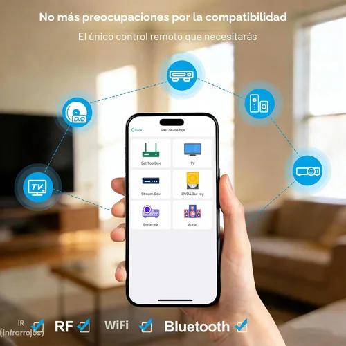 Vista 2 de SofaBaton Control remoto universal X2 con pantalla táctil y concentrador, control remoto inteligente todo en uno con base de carga y aplicación