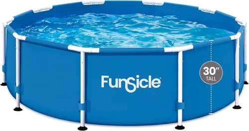 Vista 9 de Funsicle Actividad 8' x 30" Piscina redonda sobre el suelo, incluye bomba de filtro FiltraBoost 400 GPH con AutoSkimmer, cartucho de filtro tipo I