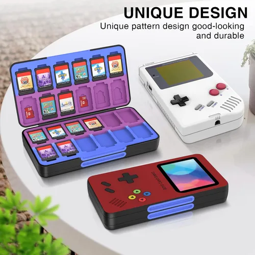 Vista 6 de Funda para tarjetas de juego Switch para Nintendo SwitchSwitch OLEDSwitch Lite, soporte para tarjetas de juegos con forro de color degradado con 48