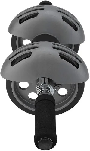 Vista 5 de Rueda de rodillo abdominal, rueda abdominal, entrenamiento de doble rodillo abdominal, rodillo de ejercicio abdominal premium con ruedas dobles