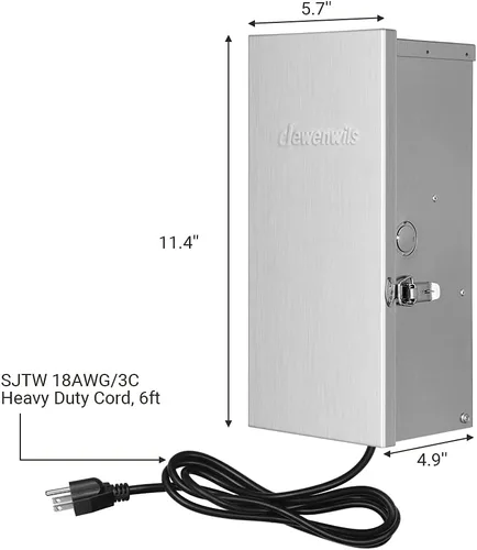 Vista 7 de DEWENWILS Transformador de paisaje de bajo voltaje multigrifo de 200 W, 120 V CA a 12 V/13 V/14 V/15 V CA, transformador de bajo voltaje para luces