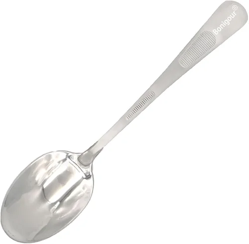 Vista 12 de 7 7/8" cuenco sólido, cuchara de galjanoplastia culinaria de acero inoxidable 18-8