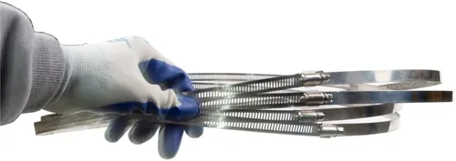 Vista 7 de 4 clips de manguera de metal de gran tamaño, abrazaderas de conducto de acero inoxidable, abrazaderas de tubería de 23.6 pulgadas, abrazaderas