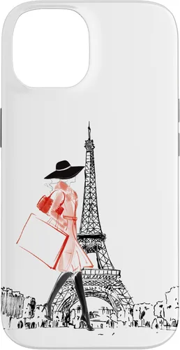 Vista 4 de Vintage Paris Woman - Funda de la Torre Eiffel para iPhone 17