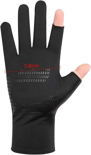 Vista 4 de PURFUN Guantes de conducción de protección solar anti-UV para hombres y mujeres, delgados, transpirables, de alta elasticidad, guantes deportivos