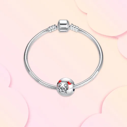 Vista 2 de Annmors Jewelry Love Heart Charms for Woman-925 Sterling Silver Dangle Pendant Bead with Cubic ZirconiaGirl Jewelry Beads DIY Gifts for Women