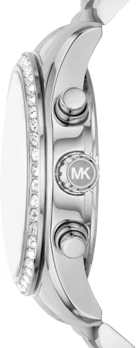 Vista 2 de Michael Kors Reloj de pulsera Lexington para mujer, plateado Glitz, MK7277 - Reloj cronógrafo Lexington Lux