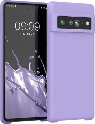 Vista 262 de kwmobile Funda Compatible con Google Pixel 6 Pro - Funda de Teléfono de Silicona TPU con Acabado Suave - Azul Caribe