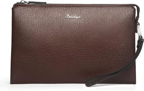 Vista 6 de BALIDIYA - Bolso de mano para hombre con cremallera Marrón talla única billetera de viaje