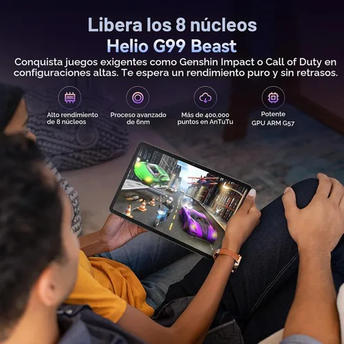 Vista 5 de Tablet Android 15 de 12 pulgadas, 16 GB + 256 GB, pantalla FHD 2K para Gris (Cloud Gray)