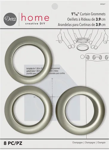 Vista 18 de Dritz Ojales de cortina dorados antiguos de 1 pulgada, 8