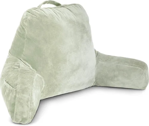 Vista 29 de Almohada Husband Mediana Negra, Respaldo para Niños, Adolescentes, Adultos Pequeños – Almohada de Lectura con Brazos, Altura Ajustable, Espuma