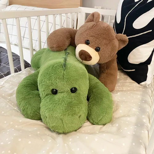 Vista 8 de Oso de peluche con peso de 3.5 libras, almohada de animales de felpa con peso de 24 pulgadas, bonitos juguetes de peluche kawaii, regalos
