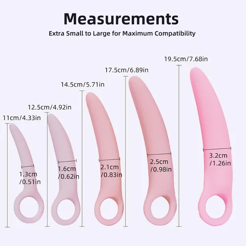 Vista 3 de Conjunto de ejercitador muscular de suelo pélvico de silicona - Rosa