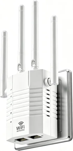 Vista 8 de Amplificador de señal WiFi para el hogar, extensor WiFi, largo alcance de hasta 12880 pies cuadrados y 105 dispositivos, extensor de Internet
