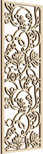 Vista 92 de Caspian Paneles de pared de madera con calado decorativo perforado, 9 3/8 pulgadas de ancho x 24 3/8 pulgadas de alto x 1/4 de alto, cereza