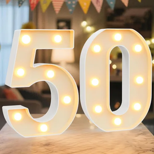 Vista 41 de Letrero LED de Marquee con Letras Iluminadas - Letras Iluminadas del Alfabeto para Cumpleaños, Graduación, Decoración de Pared y Mesa en Bares