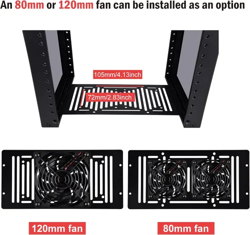 Vista 4 de GeeekPi Bastidor de servidor 4U, mini rack de red de 10 pulgadas para equipos de red, servidores, audio y video, montaje en rack DeskPi RackMate T0