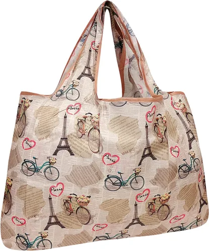 Vista 50 de allydrew Large Foldable Tote Nylon Reusable Grocery Bags