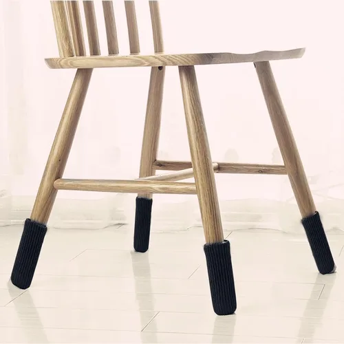 Vista 6 de 8 PCs Calcetines para Patas de Muebles - Calcetines Negros de Alta Elasticidad para Muebles, Protectores de Piso de Patas de Silla Tejidos, Juego