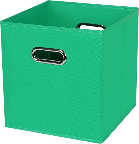 Vista 44 de Cubos de almacenamiento plegables negros, caja de almacenamiento de tela, cestas organizadoras con asas dobles para organizador del hogar (negro)