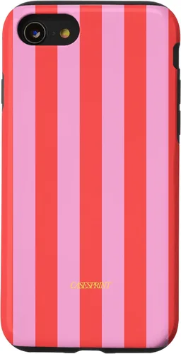 Vista 18 de Funda de rayas rojas rosas para iPhone 17