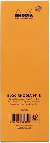 Vista 3 de Rhodia Libreta A7 engrapada Anaranjado