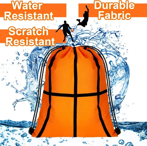 Vista 4 de 12 bolsas pequeñas deportivas con cordón para dulces para fiesta deporte con cordón para regalo regalos como se ve en las fotos Estilo de baloncesto
