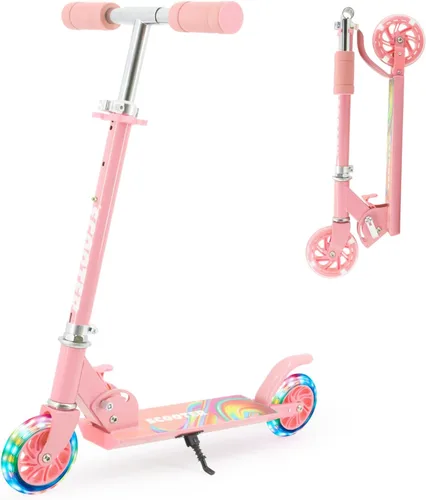 Vista 8 de Juguetes de patinete para niños de 6 a 12/3 a 5 años, regalos de Navidad y cumpleaños para niñas y niños, patinete fácil de plegar para niños