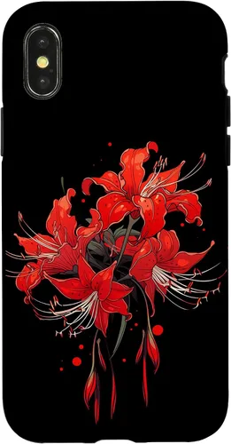 Vista 5 de iPhone 16 Red Spider Lily Funda de anime de manga estética japonesa japonesa