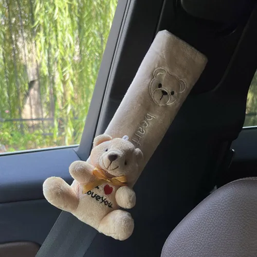 Vista 2 de ZOSTLAND 2 fundas para cinturón de seguridad de automóvil, almohadillas suaves para correa de seguridad automática, funda de cinturón de seguridad 2