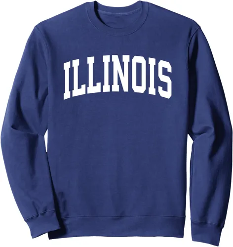 Vista 5 de Illinois sudadera deportes estilo universitario Estado regalo, Marino