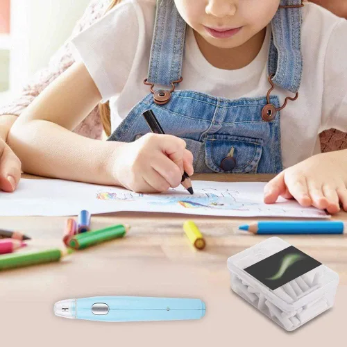 Vista 3 de Borrador eléctrico recargable de carga USB, borrador de lápiz a batería con 16 repuestos de repuesto, borrador eléctrico recargable para artistas