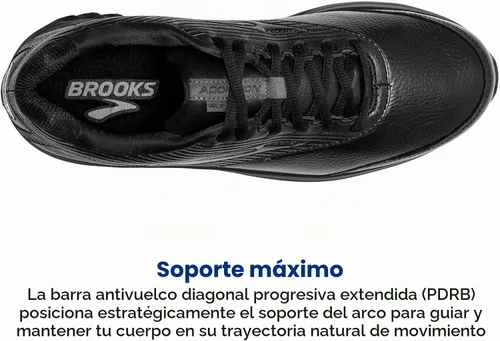 Vista 5 de Brooks Addiction Walker 2 Zapatilla de caminar para mujer Negro/Negro