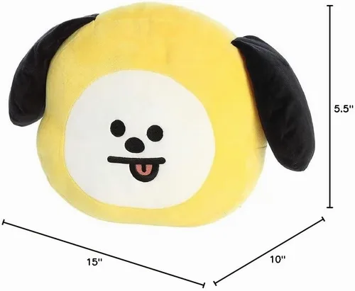 Vista 2 de Aurora Lovable BT21 CHIMMY - Animal de peluche, diversión coleccionable, adorable belleza, amarillo, 15 pulgadas