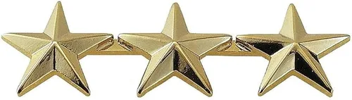 Vista 4 de Hero's Pride 3 Star Rank Insignia, Five-Pointed Star Pin, 2 Posts and Clutch Backs, Pack of 2 Acabado negro