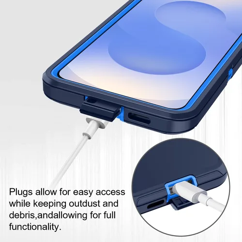 Vista 5 de Funda para Samsung Galaxy S25 Plus/S24 Plus [a prueba de golpes] [3 capas] [grado militar] protección de cuerpo completo, resistente y resistente