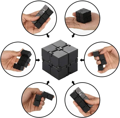 Vista 6 de Cubo infinito sensorial fidget, juego de fidgeting EDC para niños y adultos, minigadget genial, mejor para el alivio del estrés y la ansiedad