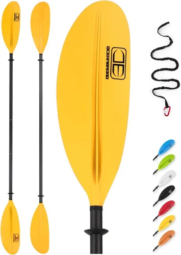 Vista 8 de Adjustable Carbon Fiber Kayak Paddle 86in/220cm to 94in/240cm Kayaking Oar for Adults with Paddle Leash 1 Paddle