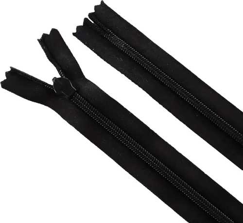 Vista 2 de Seeking ROAM Cremalleras invisibles, bobina de nailon, #3, 2 piezas (negro, 6 pulgadas)