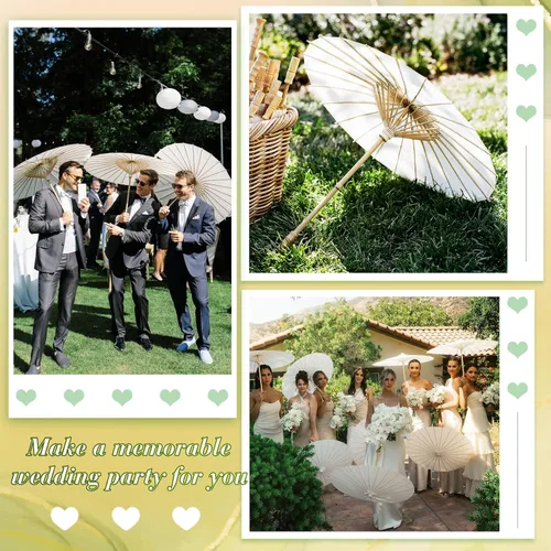 Vista 6 de Sadnyy Paraguas de papel decorativo chino japonés paraguas paraguas bricolaje pintura aceitada paraguas manualidades para boda nupcial fiesta